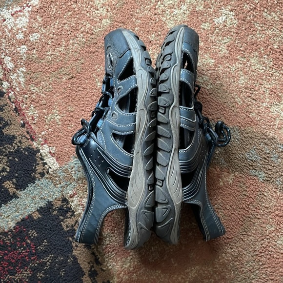 Men’s Ozark Trail Size 9 Water Hiking Sandals Shoes Gray and Blue - Picture 6 of 6